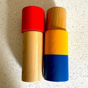 Molly Baz for Crate & Barrel Wooden Salt and Pepper Mills. NWT.